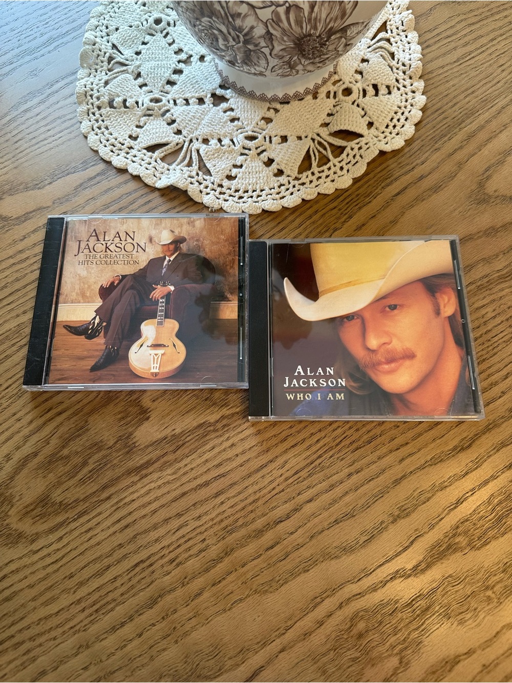 Alan Jackson CD Pair - Who I Am & Greatest Hits Collection - Brown/Tan Covers